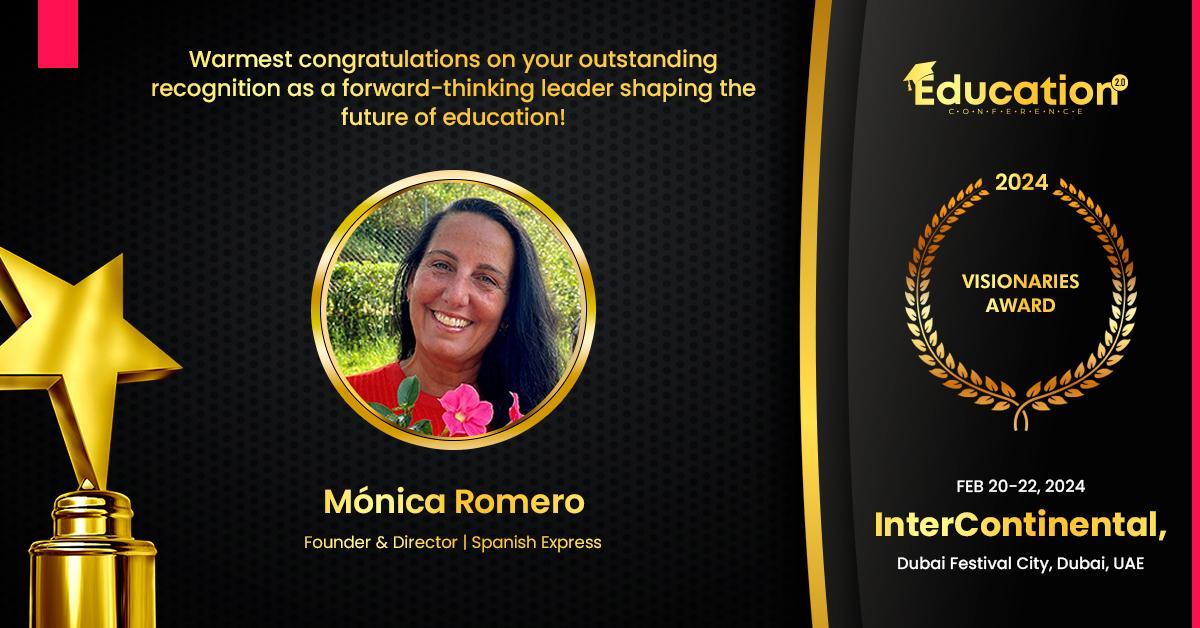 Congratulations at the 2024 Visionaries Award, Education 2.0 Conference, Dubai