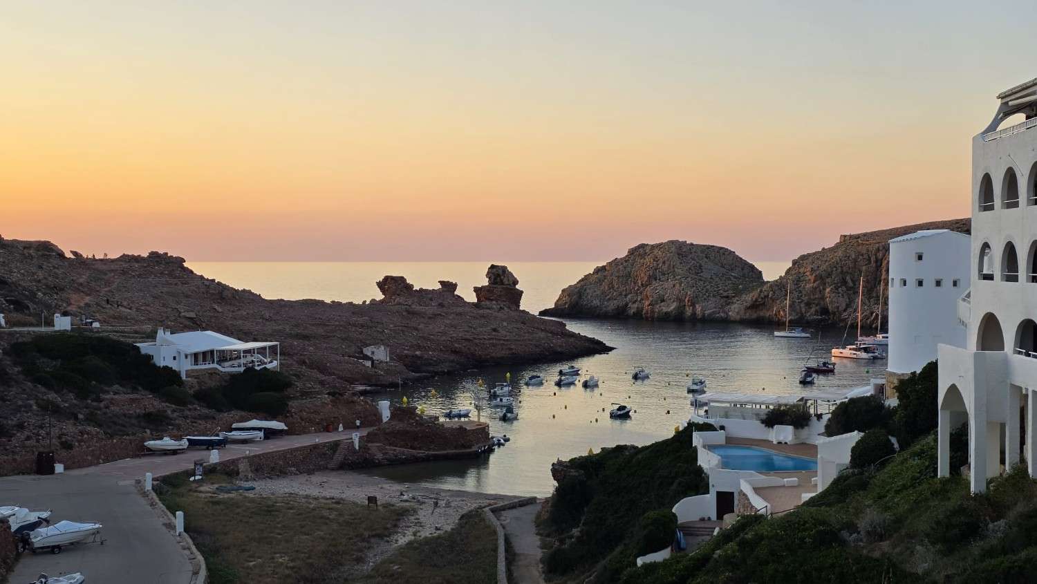Cala Morell at sunset