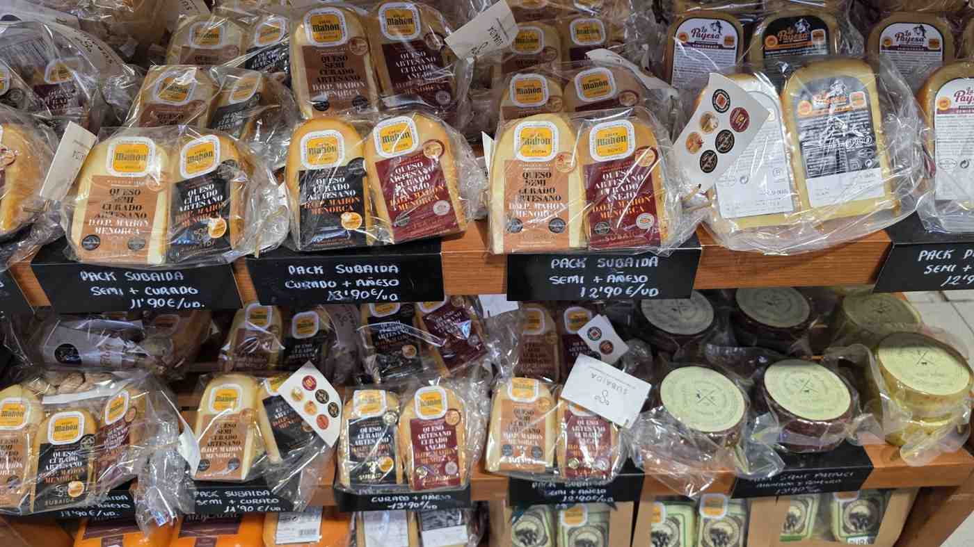 Mahón cheese with Protected Designation of Origin