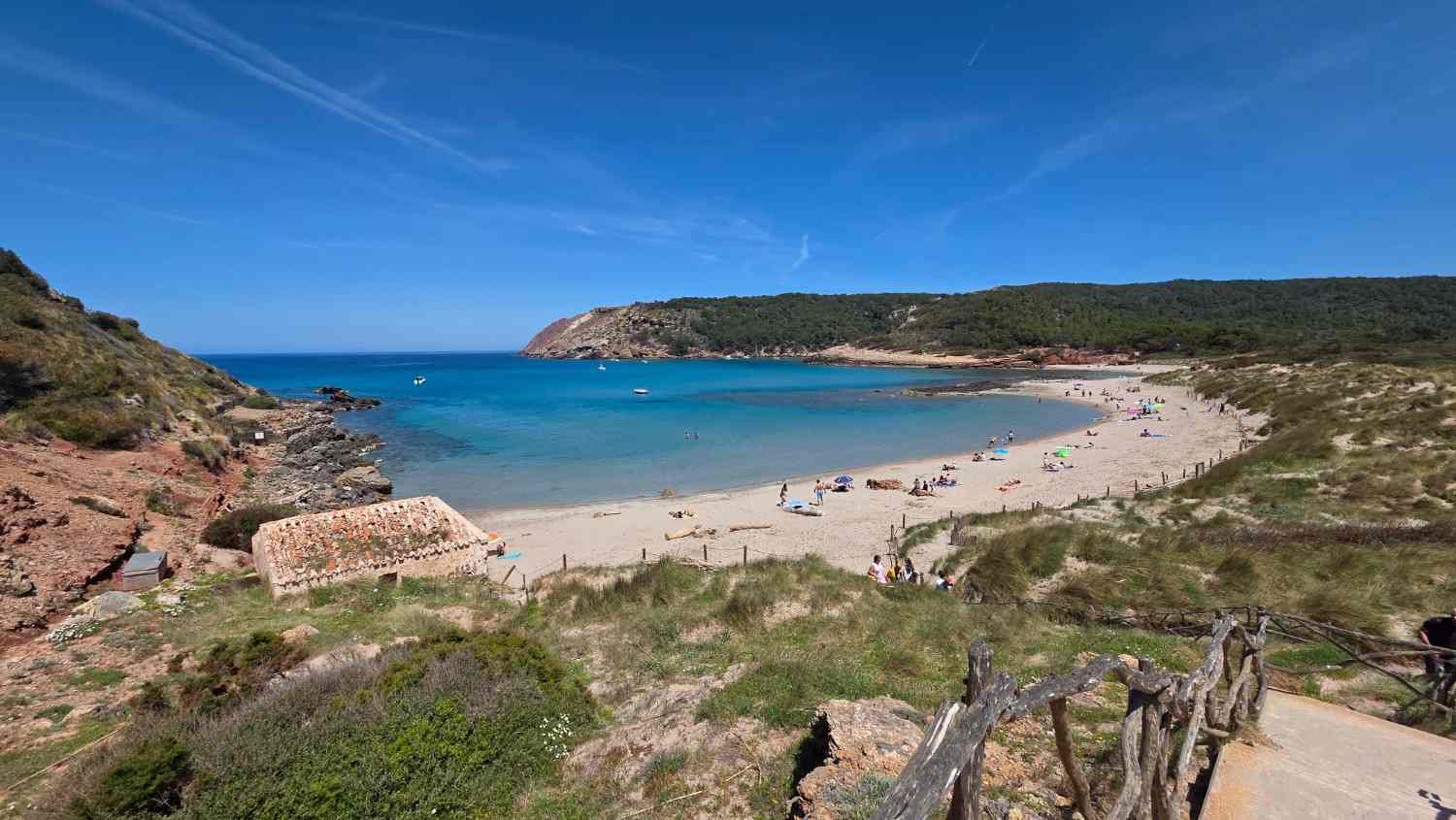 Algaiarens Beach, known locally as La Vall, in northern Menorca