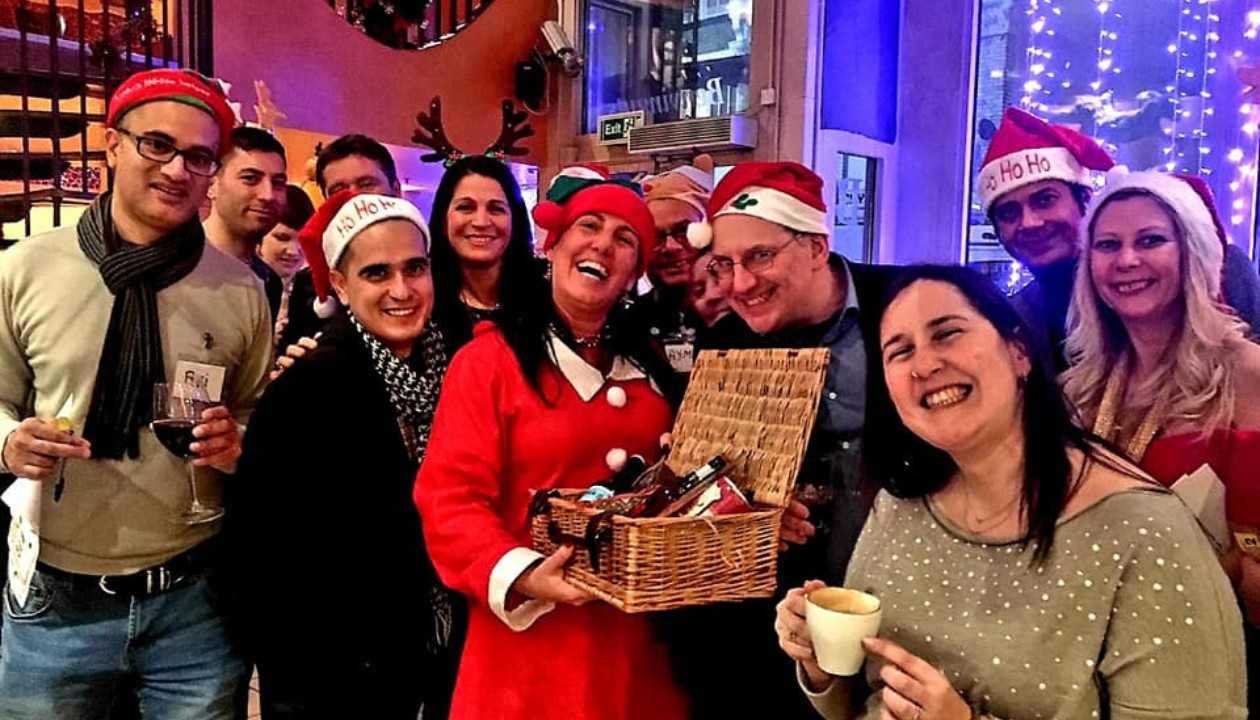 A Christmas dinner hosted for corporate clients